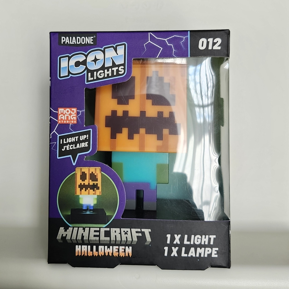 Minecraft Halloween Carved Pumpkin Zombie Icon Lights Paladone 012 NEW